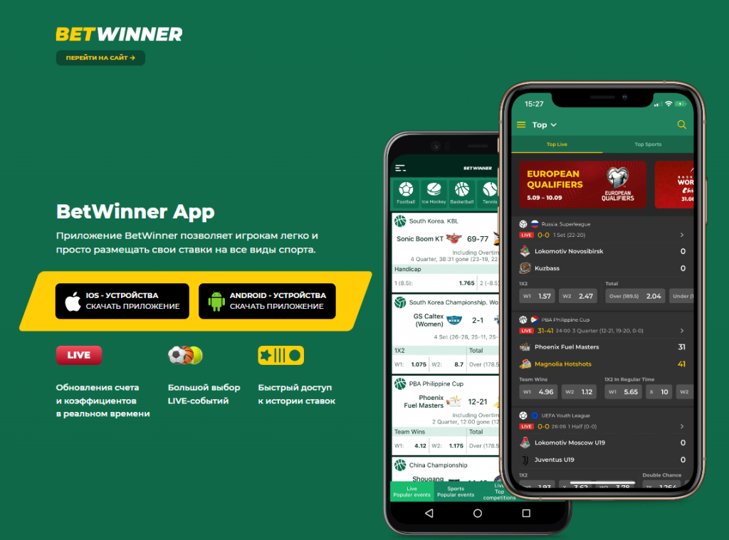 Мобильное приложение Betwinner